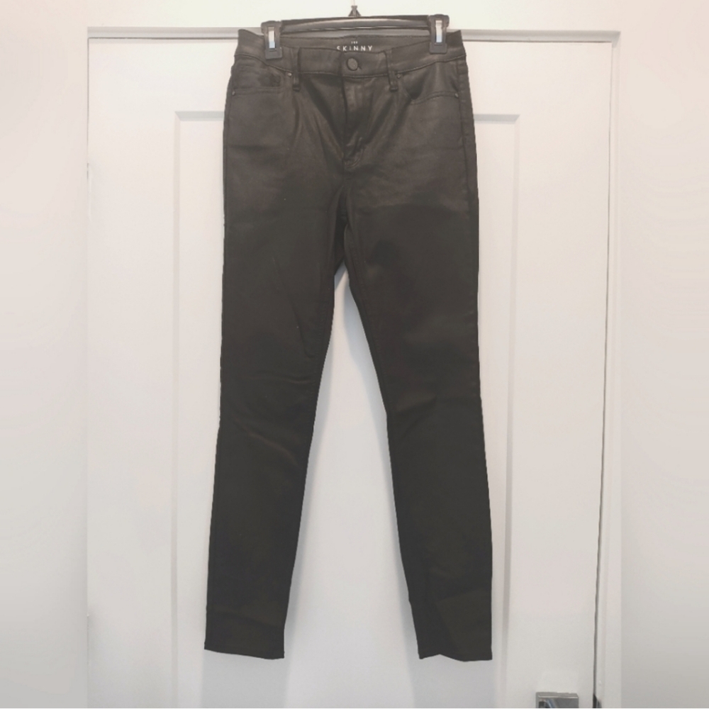 Black Skinny Shiny Pants